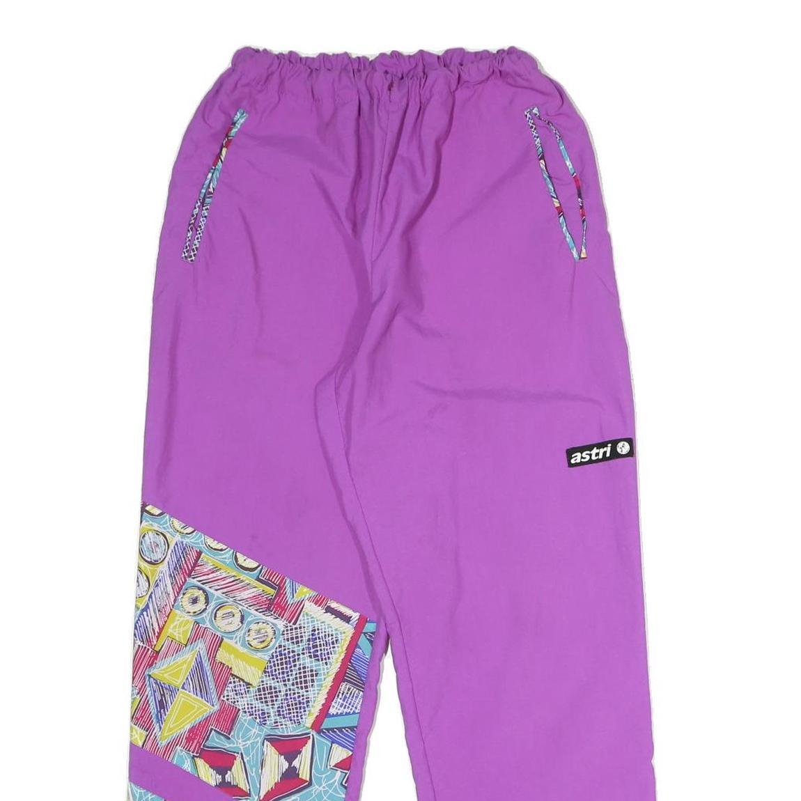 ASTRI Womens Joggers Purple & Multicolour XS W22 L29 Relaxed Straight Polyester
