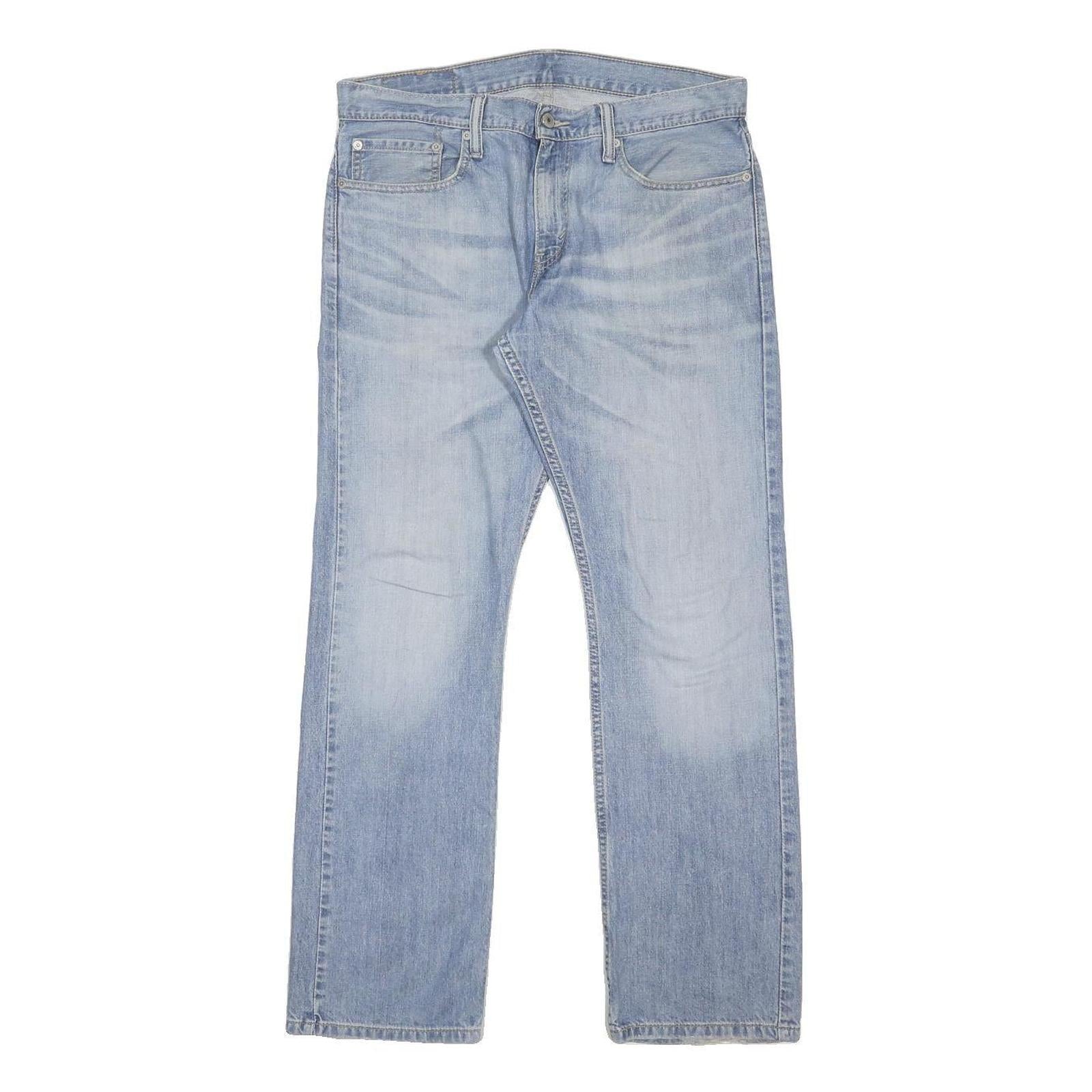 LEVI'S 514 Mens Slim Blue Denim Medium W32 L30 Straight Jeans Zip Closure