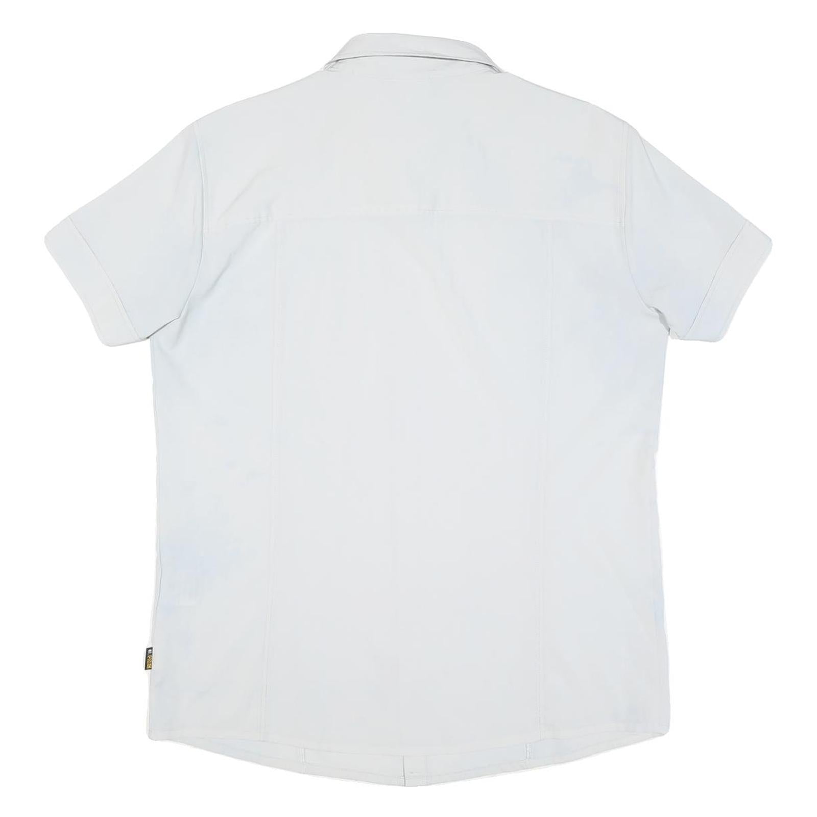 JACK WOLFSKIN Mens White Short Sleeve Shirt L Lightweight Button Casual
