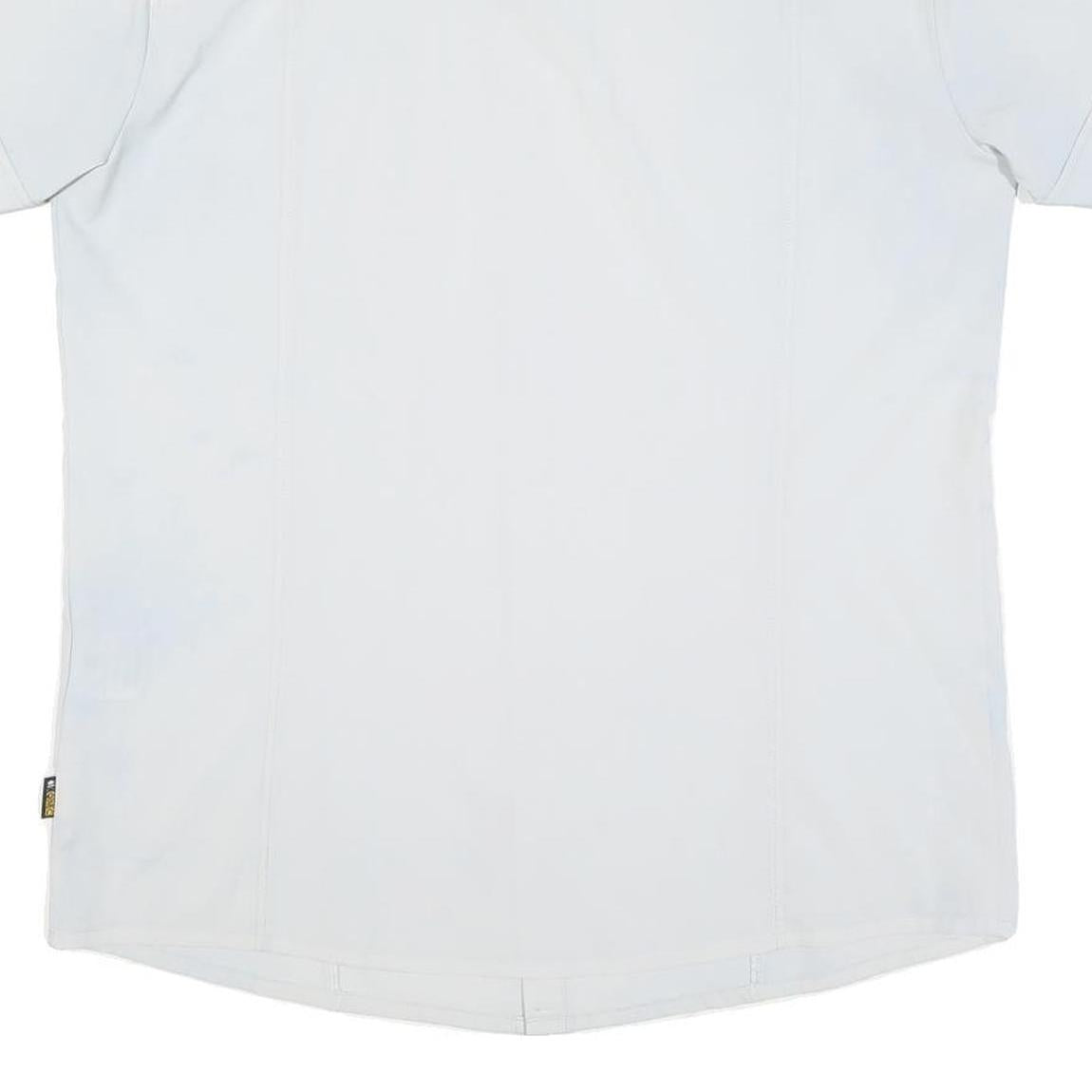 JACK WOLFSKIN Mens White Short Sleeve Shirt L Lightweight Button Casual