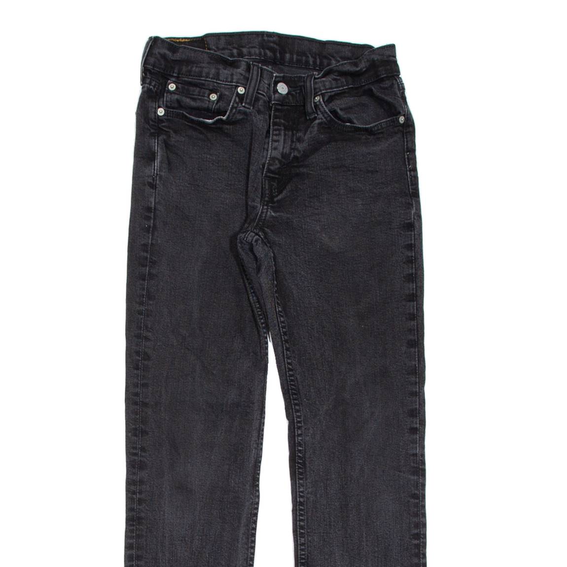LEVI'S 514 Jeans Mens Black Slim Straight Charcoal Wash W29 L30