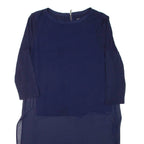 PHASE EIGHT Womens Day Dress Blue Knee Length L