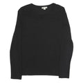 WHISTLES Womens Black Long Sleeve Crew Neck T-Shirt Size S Cotton Blend Simple
