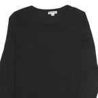 WHISTLES Womens Black Long Sleeve Crew Neck T-Shirt Size S Cotton Blend Simple