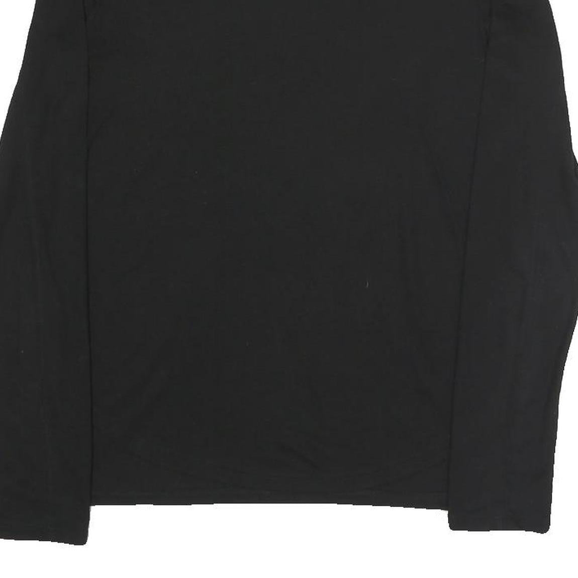 WHISTLES Womens Black Long Sleeve Crew Neck T-Shirt Size S Cotton Blend Simple