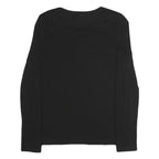 WHISTLES Womens Black Long Sleeve Crew Neck T-Shirt Size S Cotton Blend Simple