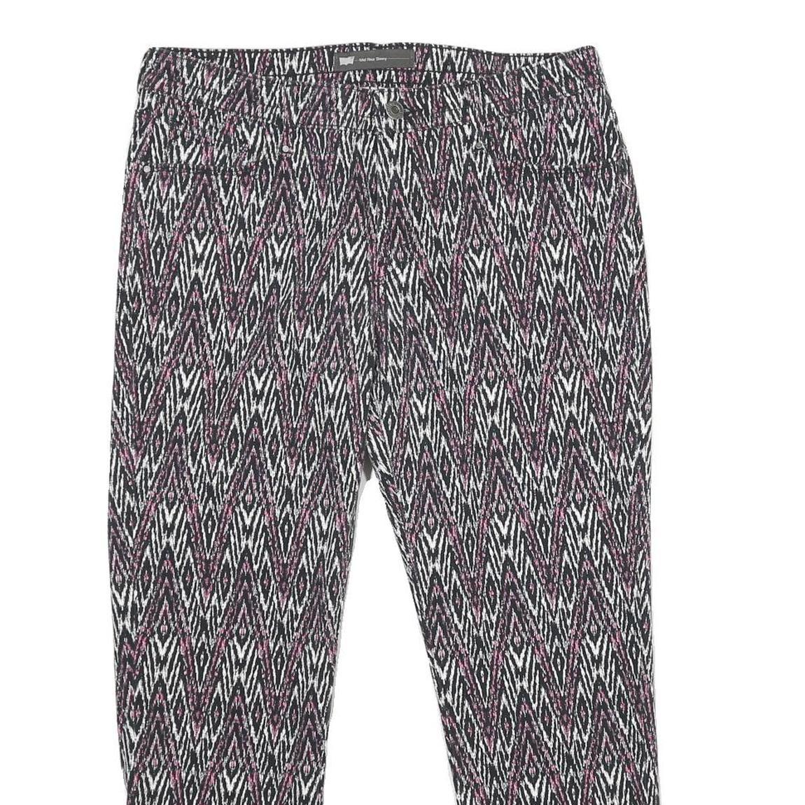 LEVI'S Womens Mid Rise Skinny Jeans Black Pink Cotton Blend Regular Fit W31 L26