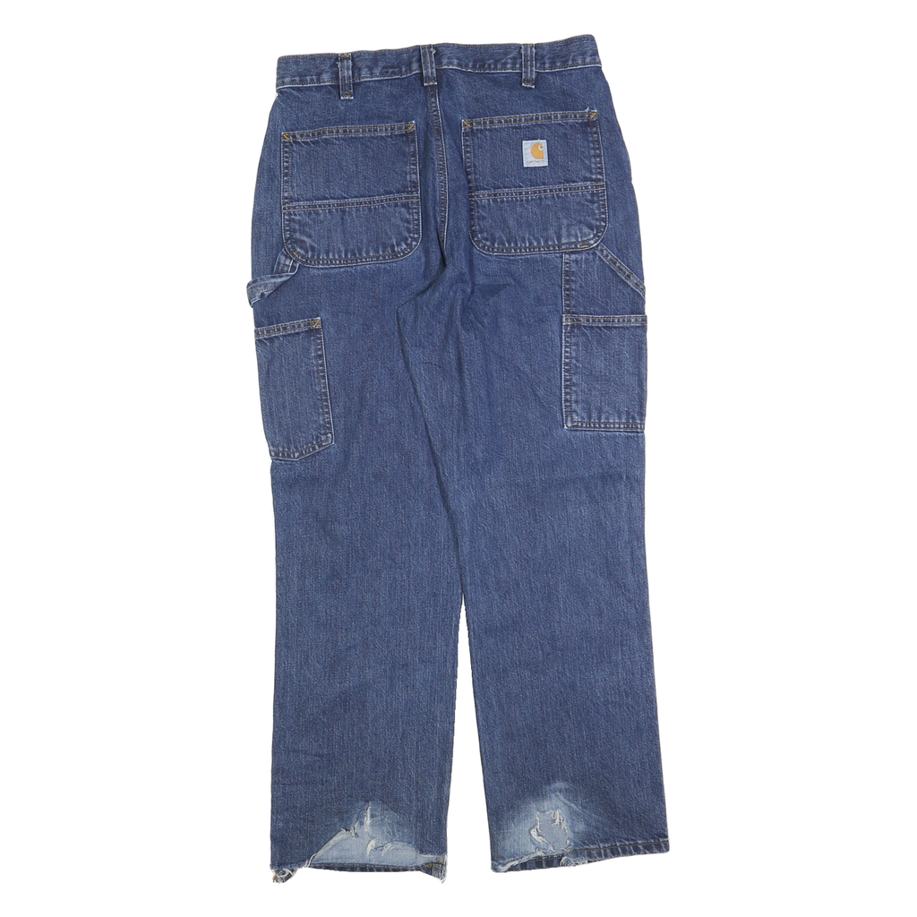 CARHARTT Mens Jeans Blue Relaxed Straight Denim Medium W32 L30 Workwear