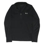 UNDER ARMOUR Womens Black Jacket S Polyester Blend Plain Zip Sports Activewear