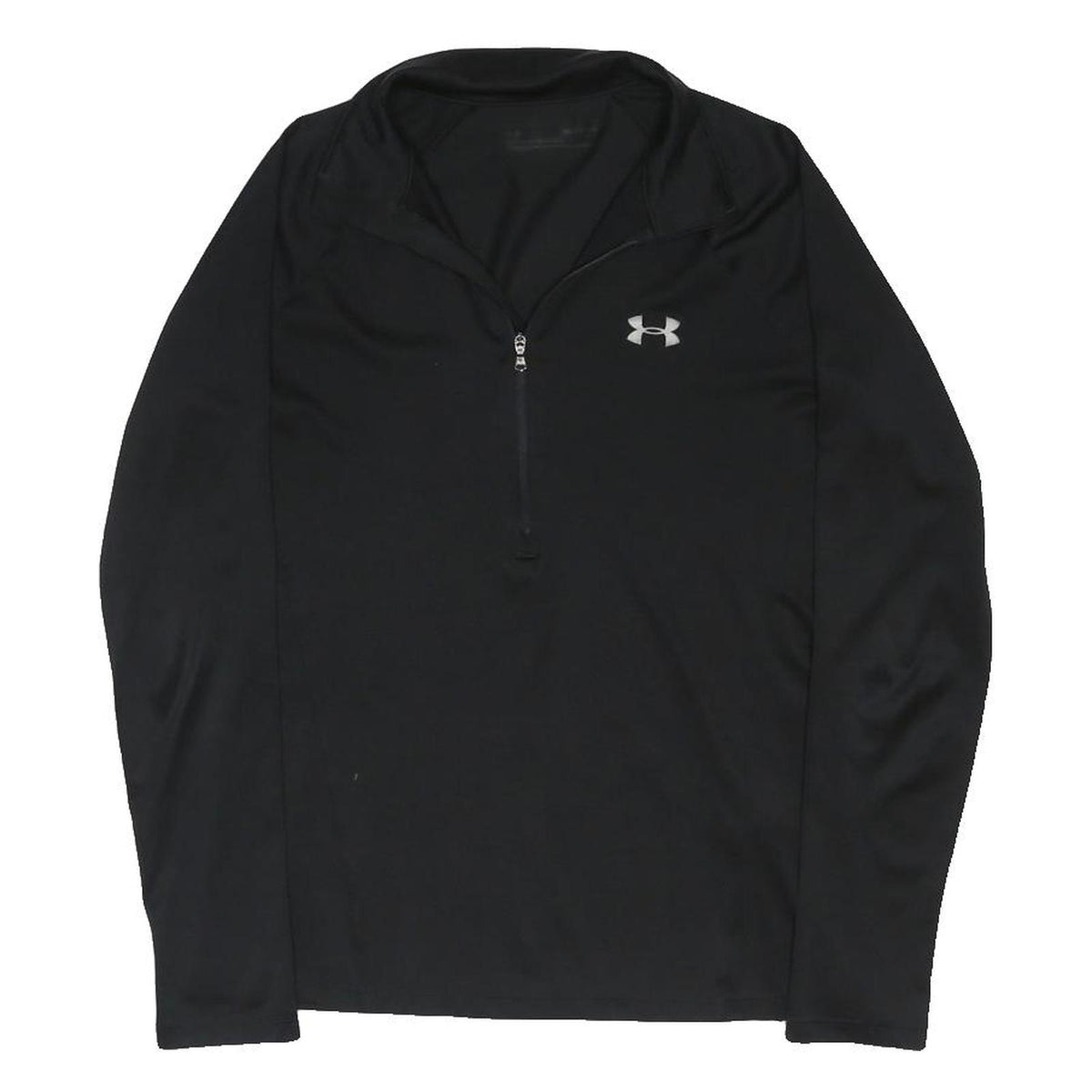UNDER ARMOUR Womens Black Jacket S Polyester Blend Plain Zip Sports Activewear