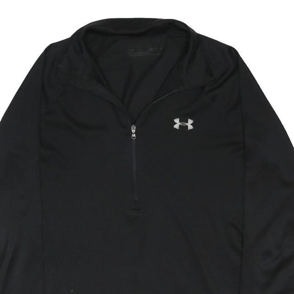 UNDER ARMOUR Womens Black Jacket S Polyester Blend Plain Zip Sports Activewear