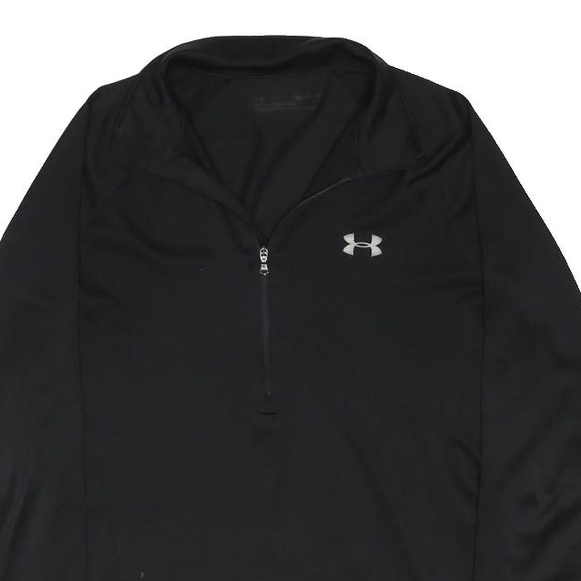 UNDER ARMOUR Womens Black Jacket S Polyester Blend Plain Zip Sports Activewear