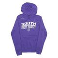 NIKE Mens Purple South Rebels Cross Country Pullover Hoodie S Cotton Blend