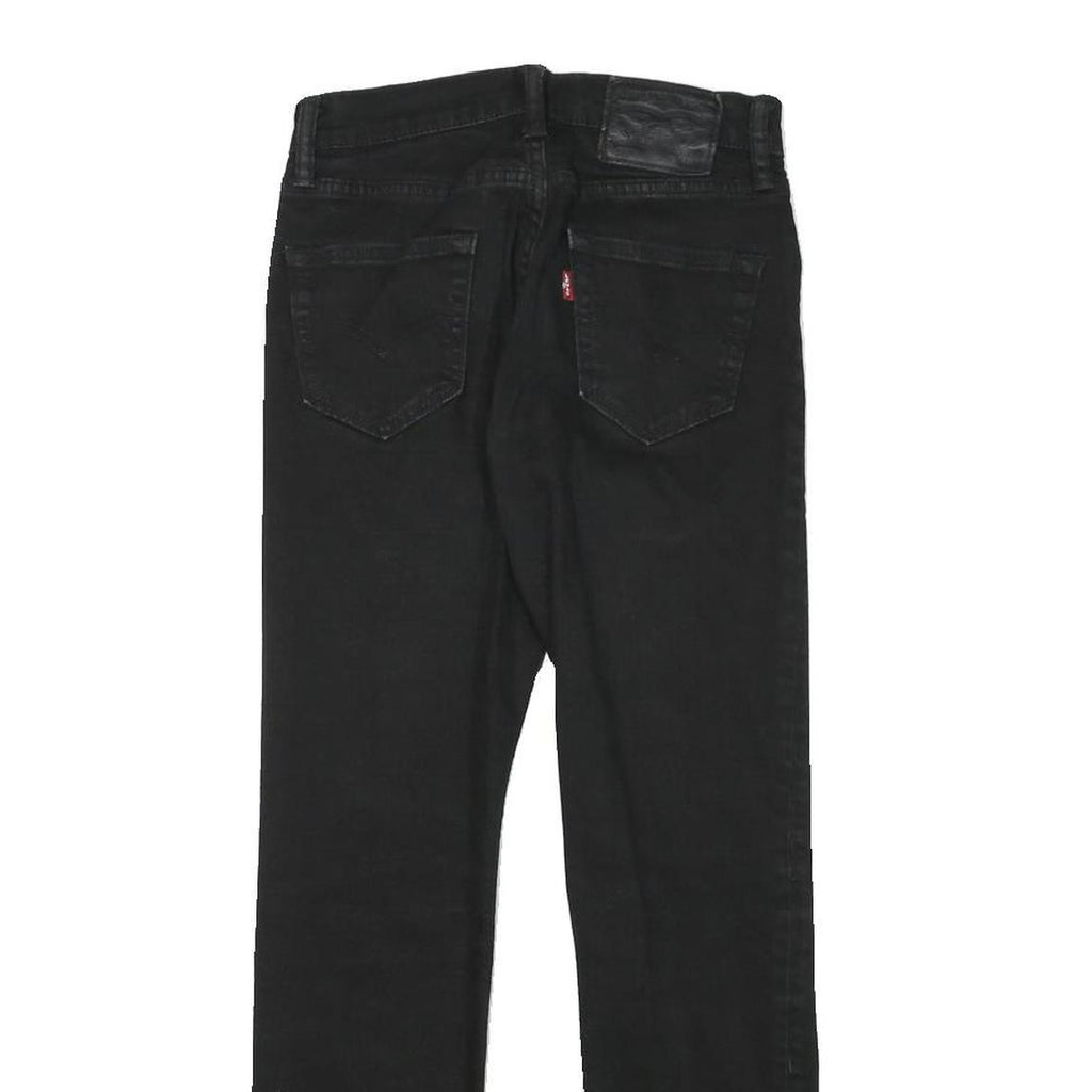 LEVI'S 511 Mens Slim Black Denim Jeans W25 L27 Zip Cotton Blend