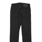 LEVI'S 511 Mens Slim Black Denim Jeans W25 L27 Zip Cotton Blend