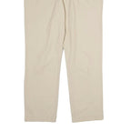 TOMMY HILFIGER Mens Cotton Beige Regular Straight Trousers W34 L30 Casual Smart
