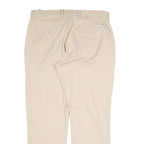 TOMMY HILFIGER Mens Cotton Beige Regular Straight Trousers W34 L30 Casual Smart