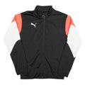 PUMA Mens Black Red & White Sports Track Jacket S Polyester Zip Plain
