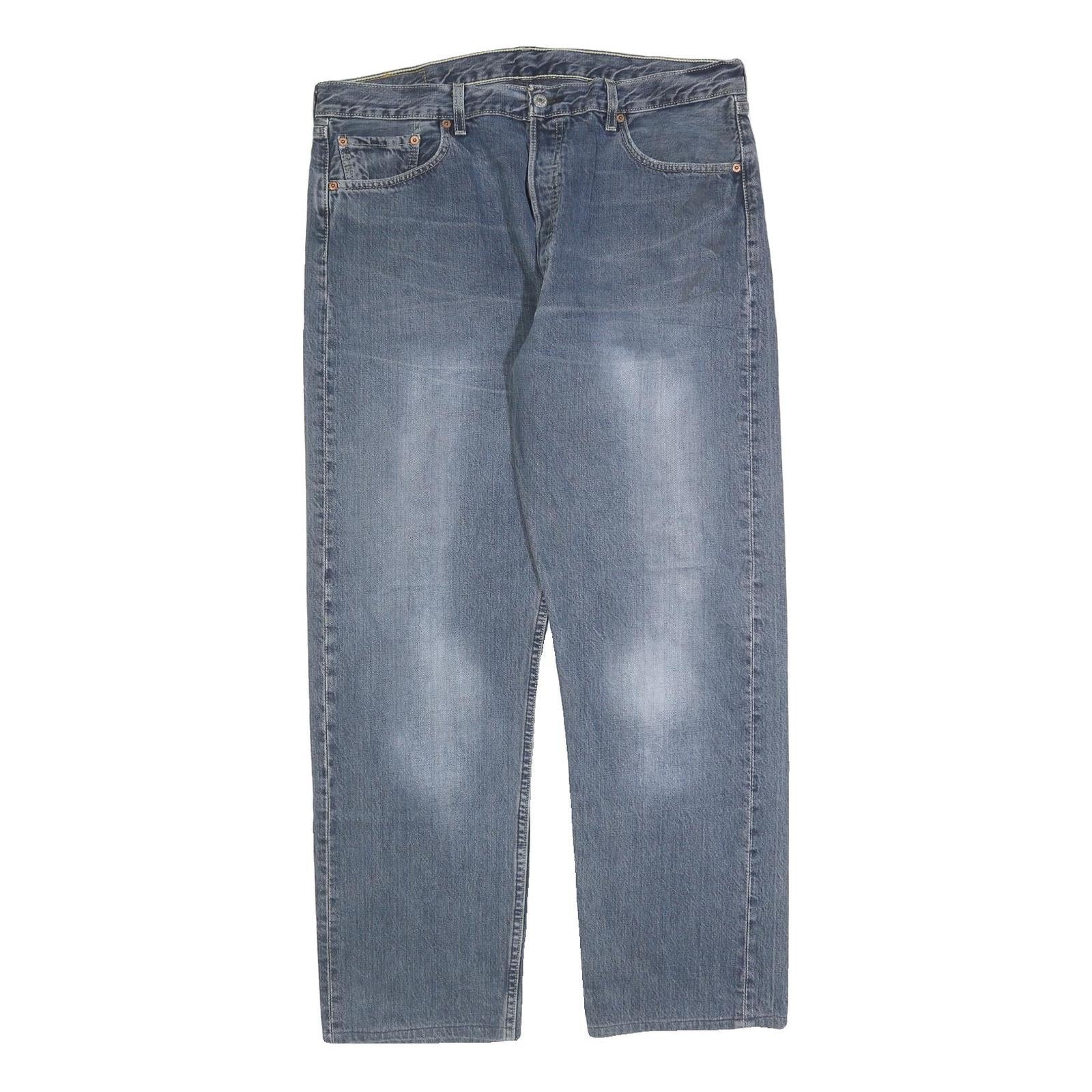 LEVI'S 501 Mens Jeans Blue Regular Straight Denim Medium W38 L30 Classic Fit