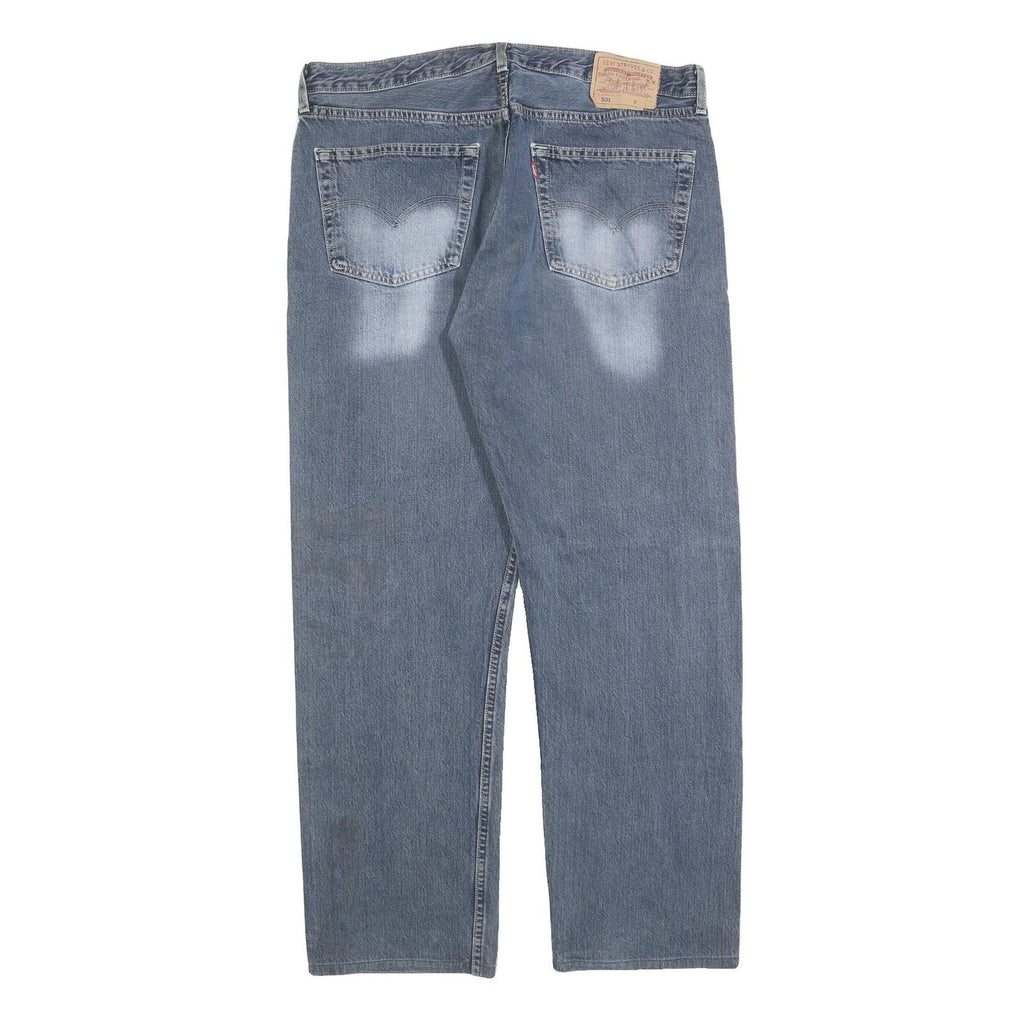 LEVI'S 501 Mens Jeans Blue Regular Straight Denim Medium W38 L30 Classic Fit