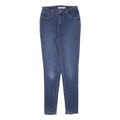 LEVI'S 721 Womens Slim Blue Denim Jeans W26 L28 Cotton Blend Zip
