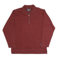 CASA BLANKA Mens Maroon Collar M Cotton Blend Half Zip Sweatshirt Casual