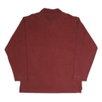CASA BLANKA Mens Maroon Collar M Cotton Blend Half Zip Sweatshirt Casual