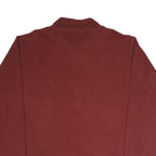 CASA BLANKA Mens Maroon Collar M Cotton Blend Half Zip Sweatshirt Casual
