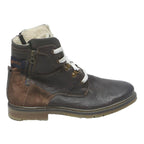 BUGATTI Mens Leather Brown Ankle Boots UK 9 Casual Lace-Up Winter Zip