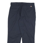 DICKIES Mens Cotton Blend Navy Blue Regular Fit Straight Leg Trousers W34 L29