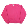 CHEETAH Womens Pink Crew Neck L Sweatshirt Cotton Blend Pullover Casual