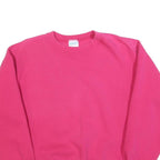 CHEETAH Womens Pink Crew Neck L Sweatshirt Cotton Blend Pullover Casual