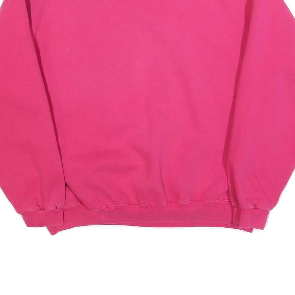 CHEETAH Womens Pink Crew Neck L Sweatshirt Cotton Blend Pullover Casual