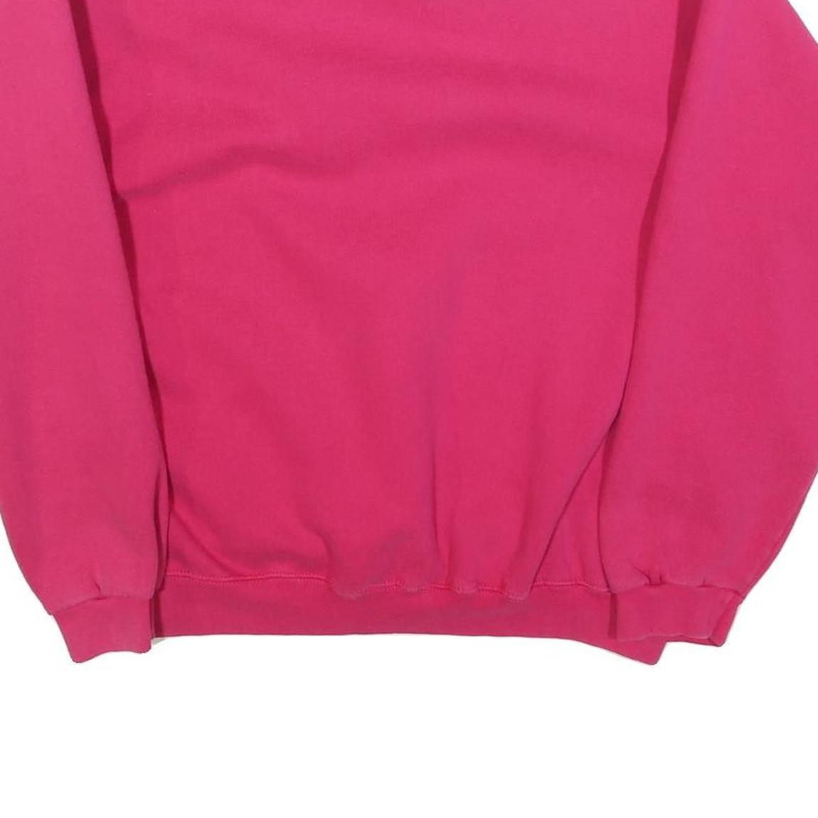 CHEETAH Womens Pink Crew Neck L Sweatshirt Cotton Blend Pullover Casual