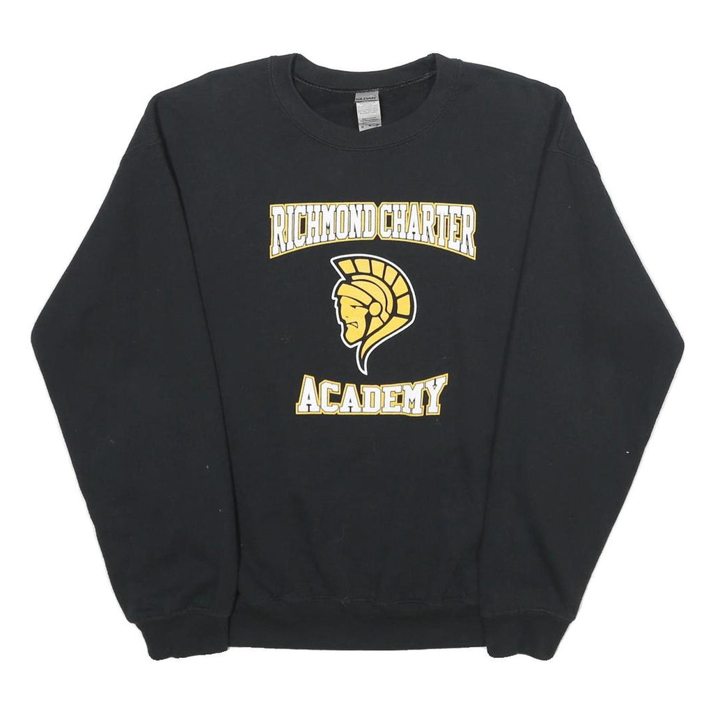 GILDAN Mens Black Richmond Charter Academy Crew Neck M Cotton Blend Sweatshirt