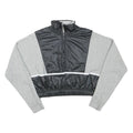 NIKE Womens Grey & Black Half Zip XS Crop Sweatshirt Gym Activewear