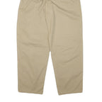 FREE RACER Mens Cotton Blend Beige Relaxed Straight Trousers W26 L31 Casual