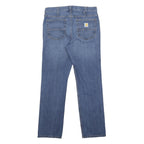CARHARTT Mens Relaxed Blue Denim Jeans W33 L30 Zip Closure Pockets