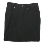 ONLY Womens Black Cotton Blend Mini Skirt Plain Zip Casual Pockets Size L
