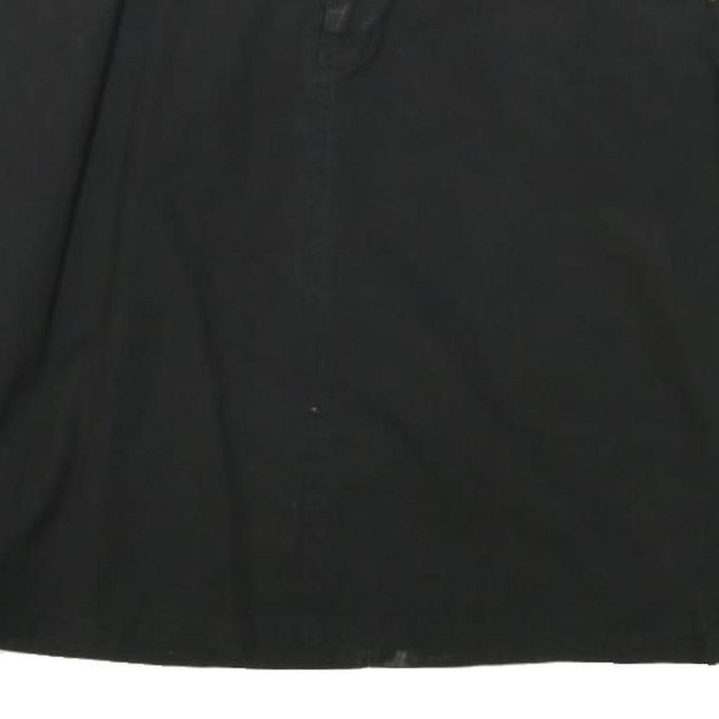 ONLY Womens Black Cotton Blend Mini Skirt Plain Zip Casual Pockets Size L