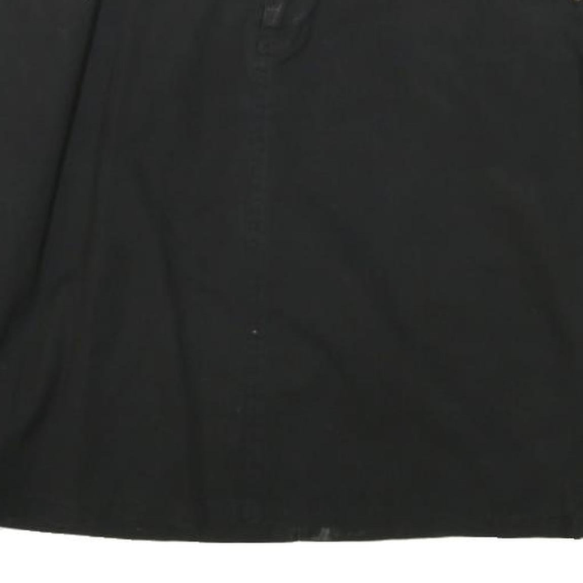 ONLY Womens Black Cotton Blend Mini Skirt Plain Zip Casual Pockets Size L