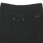 ONLY Womens Black Cotton Blend Mini Skirt Plain Zip Casual Pockets Size L