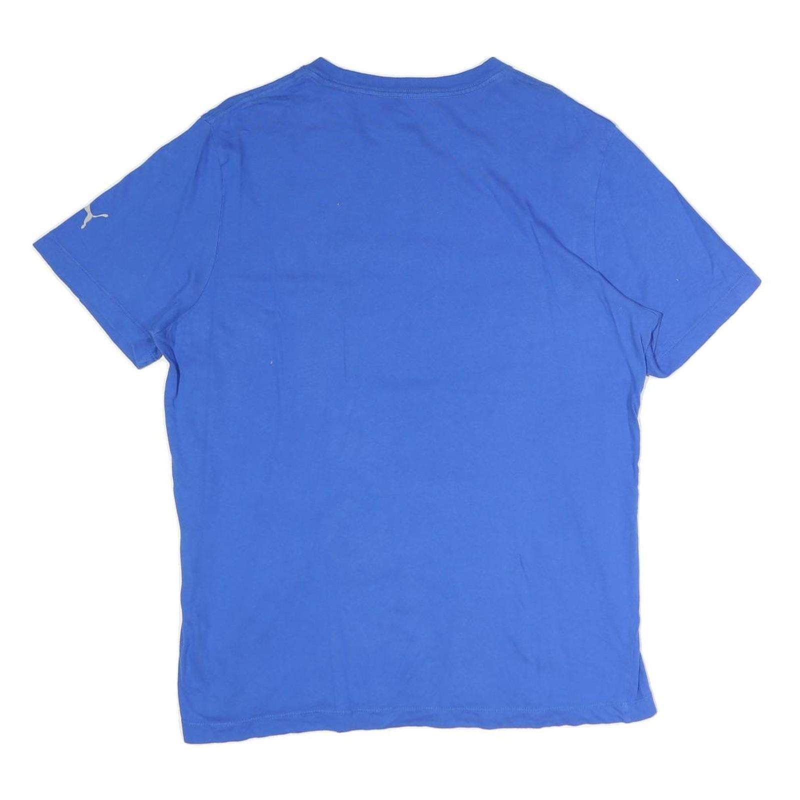 PUMA Mens Blue Dallas Cup 2023 Graphic T-Shirt L Short Sleeve Crew Neck