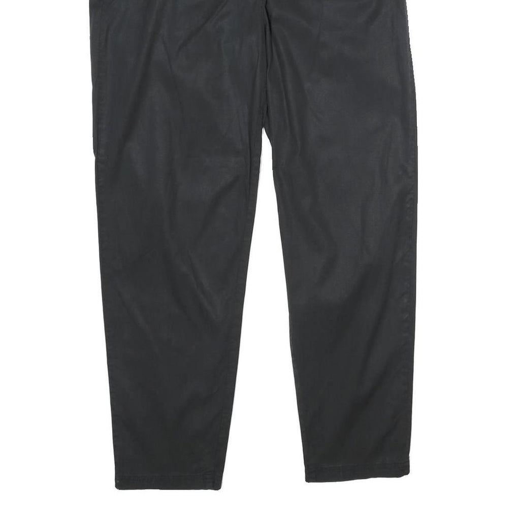 LOVE MOSCHINO Womens Cotton Blend Black Relaxed Trousers W30 L30 Zip Closure