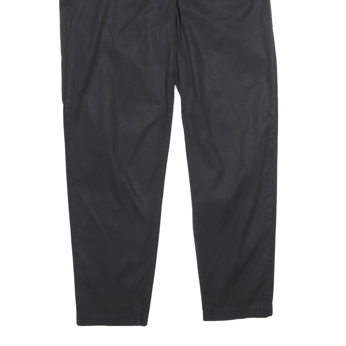 LOVE MOSCHINO Womens Cotton Blend Black Relaxed Trousers W30 L30 Zip Closure