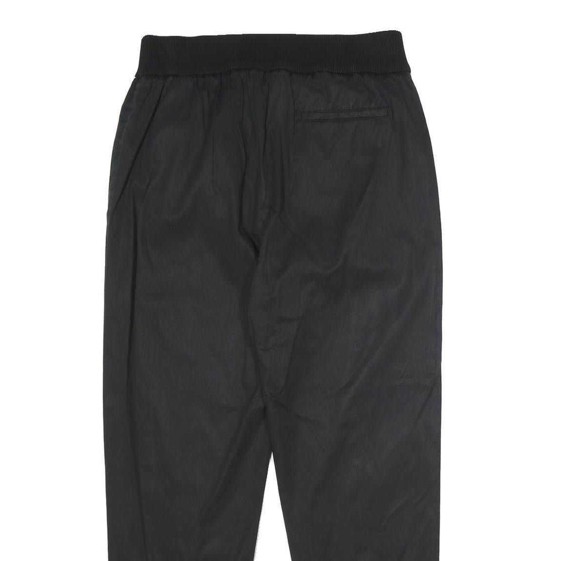 LOVE MOSCHINO Womens Cotton Blend Black Relaxed Trousers W30 L30 Zip Closure