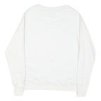 CHAMPION Mens White Crew Neck M Cotton Blend Pullover Sweatshirt Lightweight