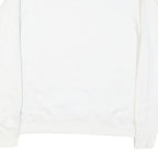 CHAMPION Mens White Crew Neck M Cotton Blend Pullover Sweatshirt Lightweight