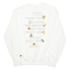 CHAMPION Mario Mens Sweatshirt White Crew Neck L