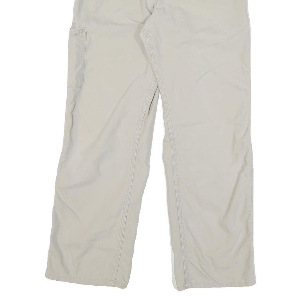 CARHARTT Mens Cotton Blend Beige Regular Straight Trousers W30 L29 Workwear